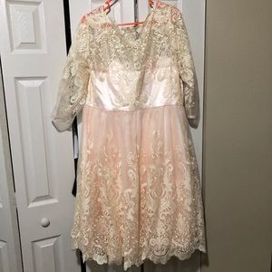 Plus Size Lacy Wedding Dress